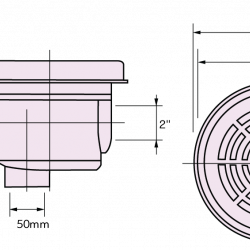 Circular main drain 2 inches